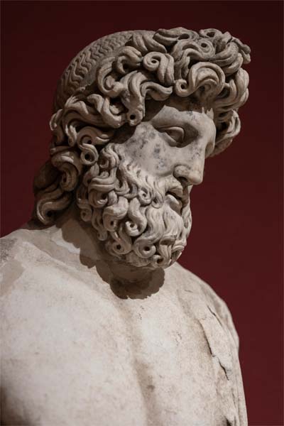Content not found humorous image of an ancient pensive statue looking down, considering where to look for other historical fiction content.