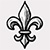 Image of a historical fiction hand-inked pen illustration separator fleur-de-lis