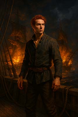 The image of an older Francis Drake of the historical fiction short story Retribution