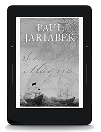 Cover of historical fiction novel Sic Parvis Magna in an e-reader